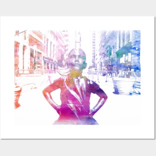 The Fearless Girl (watercolor) Posters and Art